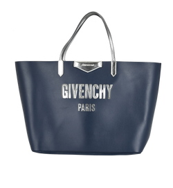 Large Antigona Tote, Leather, Blue, 3CC1117, DB/P, 1*